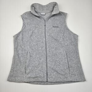 Columbia Benton Springs‎ Fleece Vest Women's XL Gray Full Zip Breathable Warmth